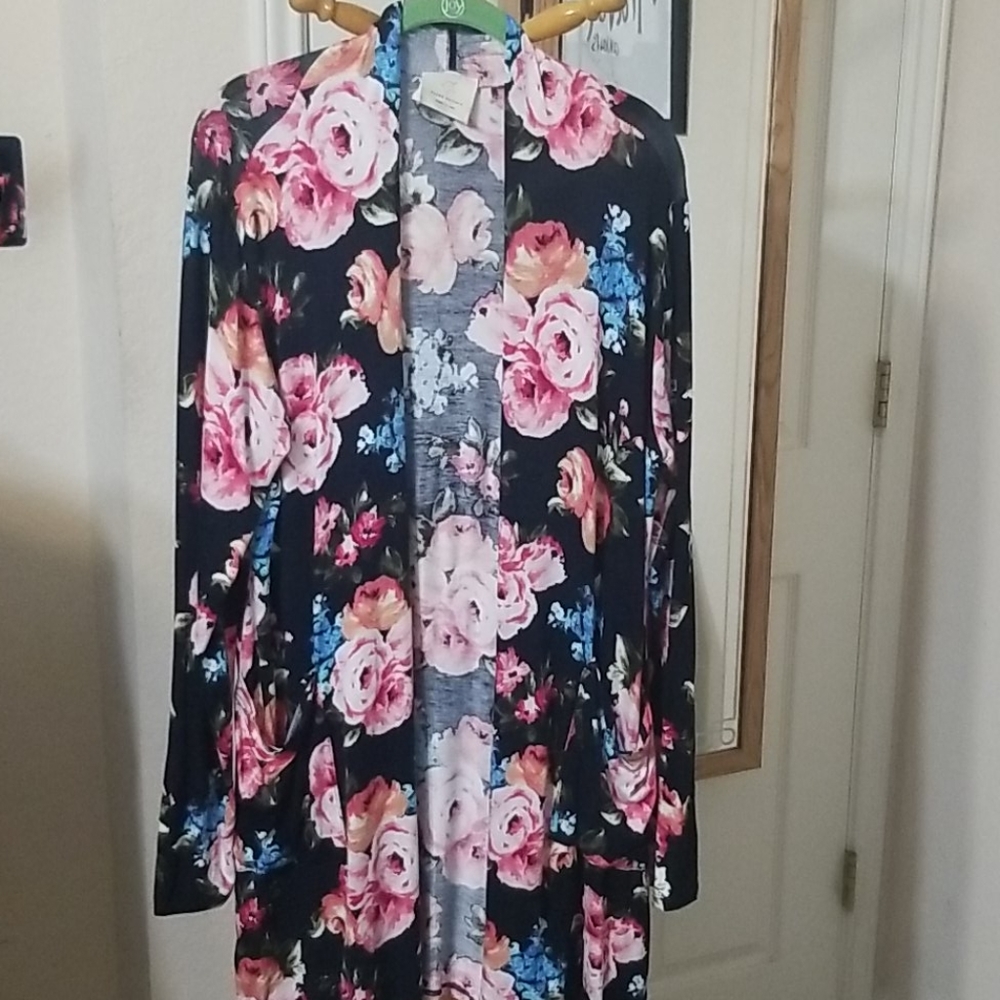 Multi Colored Floral Kimono